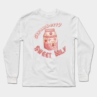 Cute Pink Milk Long Sleeve T-Shirt